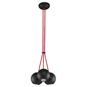 Lustra 3x35W GU10 BUBBLE BLACK-RED