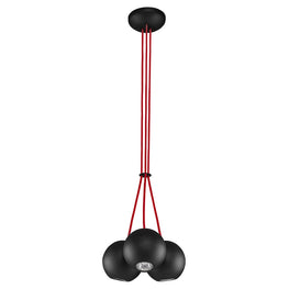 Lustra 3x35W GU10 BUBBLE BLACK-RED