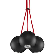 BUBBLE BLACK-RED Lustra 3x35W GU10