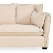 CAMERON Canapea stofa, sezlong stanga, crem