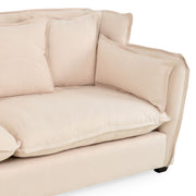 CAMERON Canapea stofa, sezlong stanga, crem