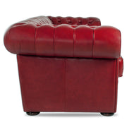 CHESTERFIELD Canapea piele, 2 locuri, maro