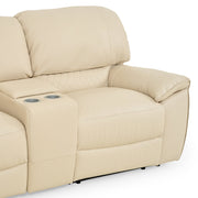 DETROIT Coltar piele, 3 reclienere actionate electric, alb