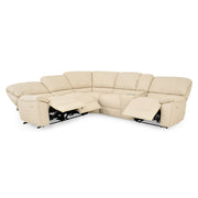 DETROIT Coltar piele, 3 reclienere actionate electric, alb