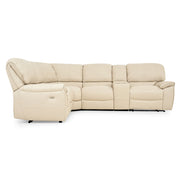 DETROIT Coltar piele, 3 reclienere actionate electric, alb