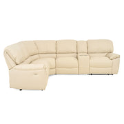 DETROIT Coltar piele, 3 reclienere actionate electric, alb