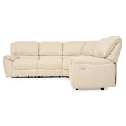 DETROIT Coltar piele, 3 reclienere actionate electric, alb