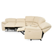 DETROIT Coltar piele, 3 reclienere actionate electric, alb
