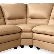 MANDY Coltar stanga, piele, crem
