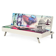 MIDTOWN Canapea extensibila, ecopiele, 3 locuri