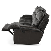 PALLADUM Canapea piele, 3 locuri, 2 reclinere