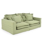 SALOTTO Canapea stofa, 3 locuri, verde