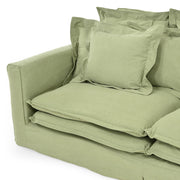 SALOTTO Canapea stofa, 3 locuri, verde