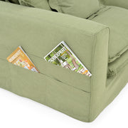 SALOTTO Canapea stofa, 3 locuri, verde