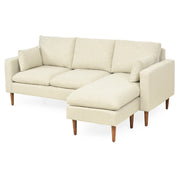 SAYA Canapea stofa, sezlong interschimbabil, 2 perne decor